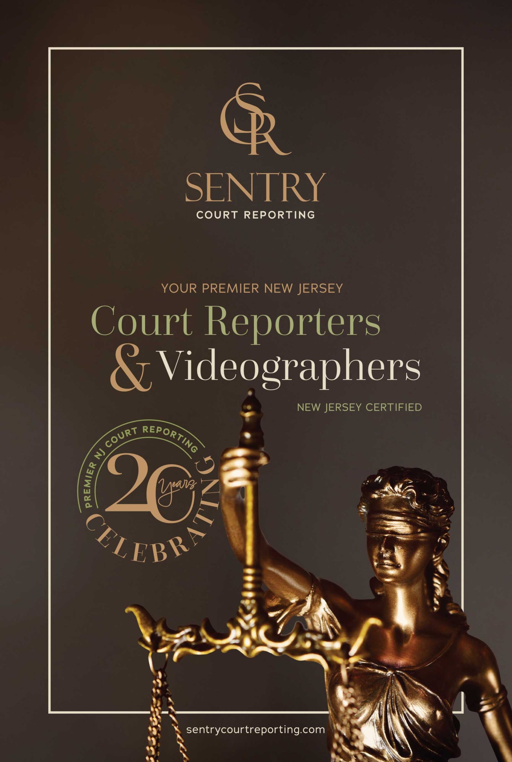 Sentry Court Reporting Postcard Side 1